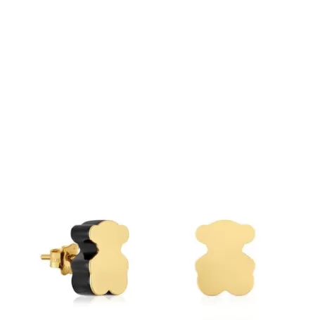 Flash Sale Pendientes oso de y ónix 1950 Pendientes De Oro