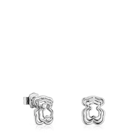 Store Pendientes oso de Bickie Pendientes De Plata | Pendientes Pequeños