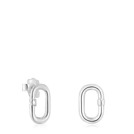 New Pendientes pequeños de Hold Oval Pendientes De Plata | Pendientes Pequeños