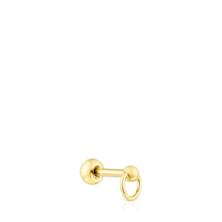 Discount Piercing de acero IP dorado Plump Pendientes Pequeños | Pendientes Sueltos