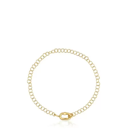 Hot Pulsera cadena de oro Hold Oval Pulseras De Cadena