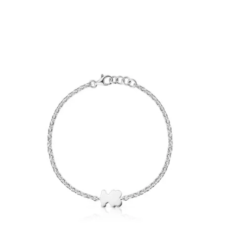 Cheap Pulsera cadena de plata y motivo oso Sweet Dolls Pulseras De Plata | Pulseras De Cadena