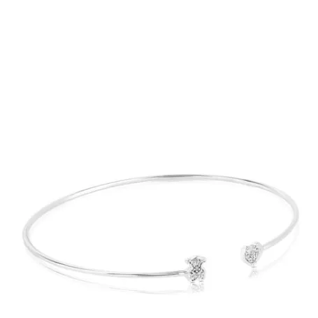 Fashion Pulsera de oro blanco y diamantes Puppies Pulseras De Oro | Esclavas