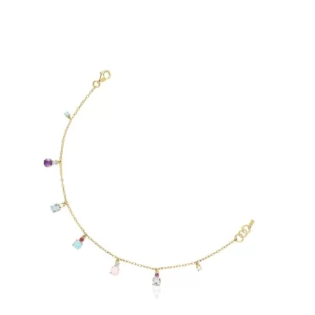 Discount Pulsera de oro con gemas Mini Ivette Pulseras De Oro | Pulseras De Perlas