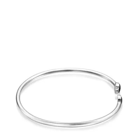 Clearance Pulsera de plata con ónix 5,5cm. Mini Onix Pulseras De Plata | Esclavas