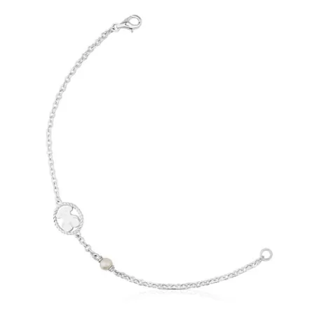 Flash Sale Pulsera de plata con perla cultivada Camee Pulseras De Plata | Pulseras De Perlas