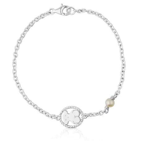 Flash Sale Pulsera de plata con perla cultivada Camee Pulseras De Plata | Pulseras De Perlas