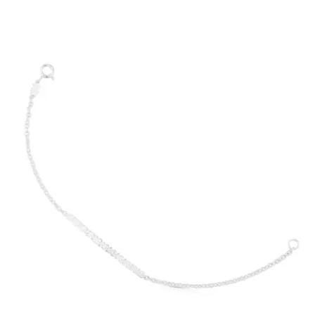 Fashion Pulsera de plata de 17,5cm Straight Pulseras De Plata | Pulseras De Cadena