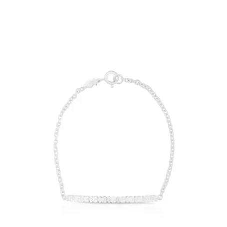 Fashion Pulsera de plata de 17,5cm Straight Pulseras De Plata | Pulseras De Cadena