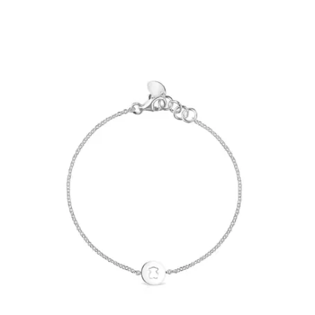 Outlet Pulsera de disco oso Glory Pulseras De Plata | Pulseras De Cadena