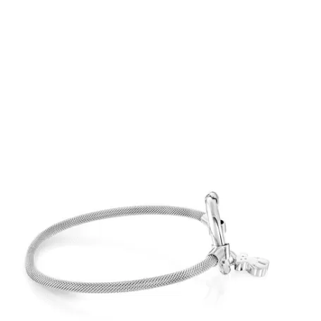 Outlet Pulsera de plata y acero Hold Pulseras De Plata | Esclavas