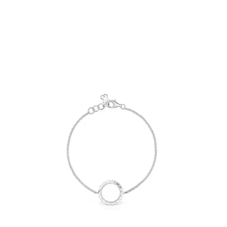 Outlet Pulsera disco de plata Straight Pulseras De Plata | Pulseras De Cadena