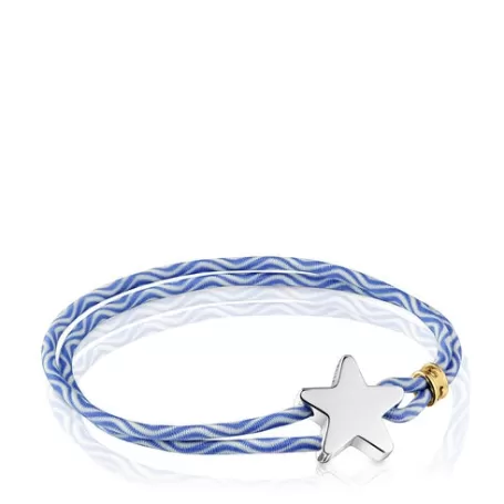 Hot Pulsera elástica azul con estrella de Sweet Dolls Pulseras De Plata | Pulseras De Cordón E Hilo