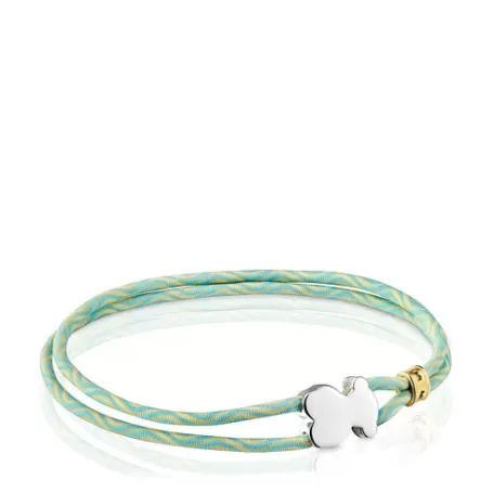 Hot Pulsera elástica menta con oso de Sweet Dolls Pulseras De Plata | Pulseras De Cordón E Hilo