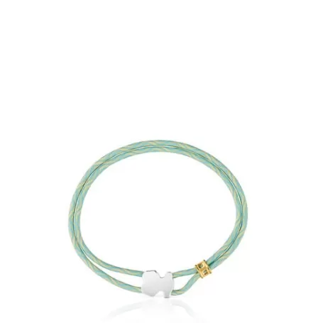 Hot Pulsera elástica menta con oso de Sweet Dolls Pulseras De Plata | Pulseras De Cordón E Hilo