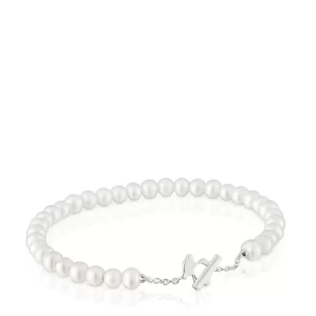 Flash Sale Pulsera esclava con perlas cultivadas I-Bear Pulseras De Plata | Esclavas