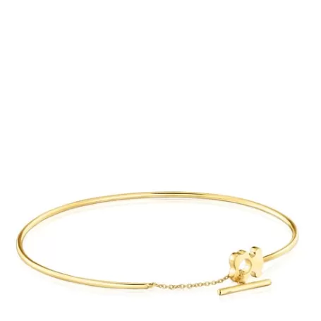 Discount Pulsera esclava de oro y oso I-Bear Pulseras De Oro | Esclavas