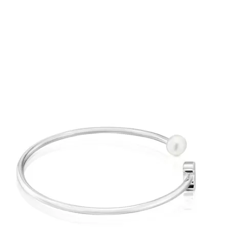 Outlet Pulsera esclava de plata con perla cultivada Sweet Dolls Pulseras De Plata | Esclavas