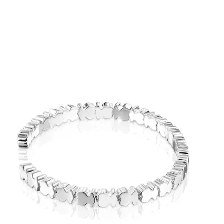 Sale Pulsera osos de plata Straight Pulseras De Plata | Esclavas