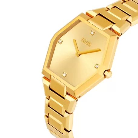 Clearance Reloj analógico con brazalete acero IPG dorado Karat Relojes Analógicos