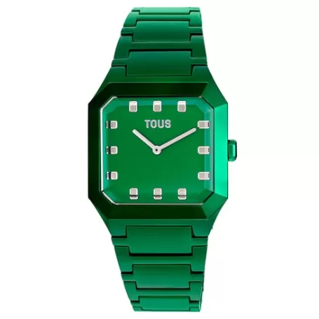 Outlet Reloj analógico con brazalete de aluminio verde Karat Squared Hombre Para Hombre | Relojes Analógicos