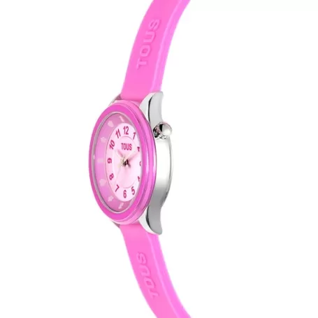 Best Reloj analógico fucsia de acero Mini Self Time Relojes Juveniles | Relojes Analógicos