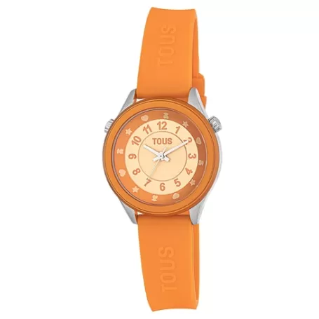 Hot Reloj analógico naranja de acero Mini Self Time Relojes Juveniles | Relojes Analógicos