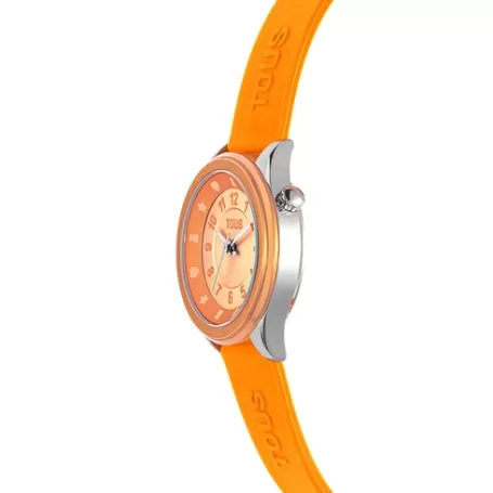 Hot Reloj analógico naranja de acero Mini Self Time Relojes Juveniles | Relojes Analógicos