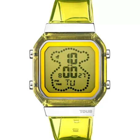 Cheap Reloj digital de policarbonato amarillo y acero D-BEAR Fresh Hombre Para Hombre | Relojes Digitales