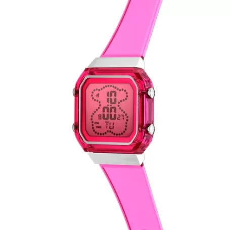 Best Reloj digital de policarbonato fucsia y acero D-BEAR Fresh Relojes Digitales