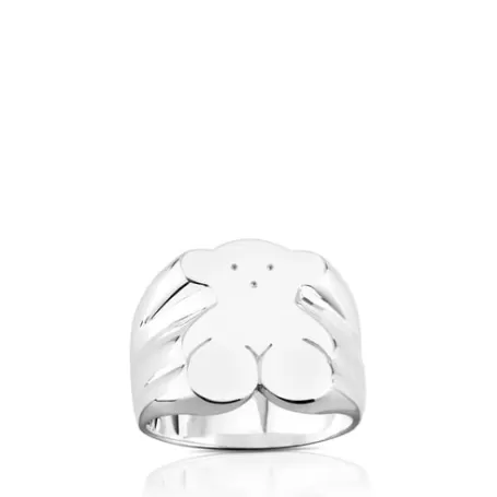 Hot Sello de plata motivo oso pequeño Sweet Dolls Anillos De Plata | Anillos Medianos