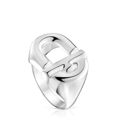 Fashion Sello grande de plata MANIFESTO Anillos De Plata | Anillos Grandes