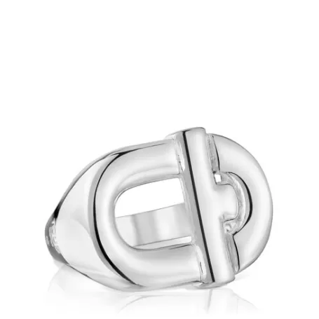 Fashion Sello grande de plata MANIFESTO Anillos De Plata | Anillos Grandes